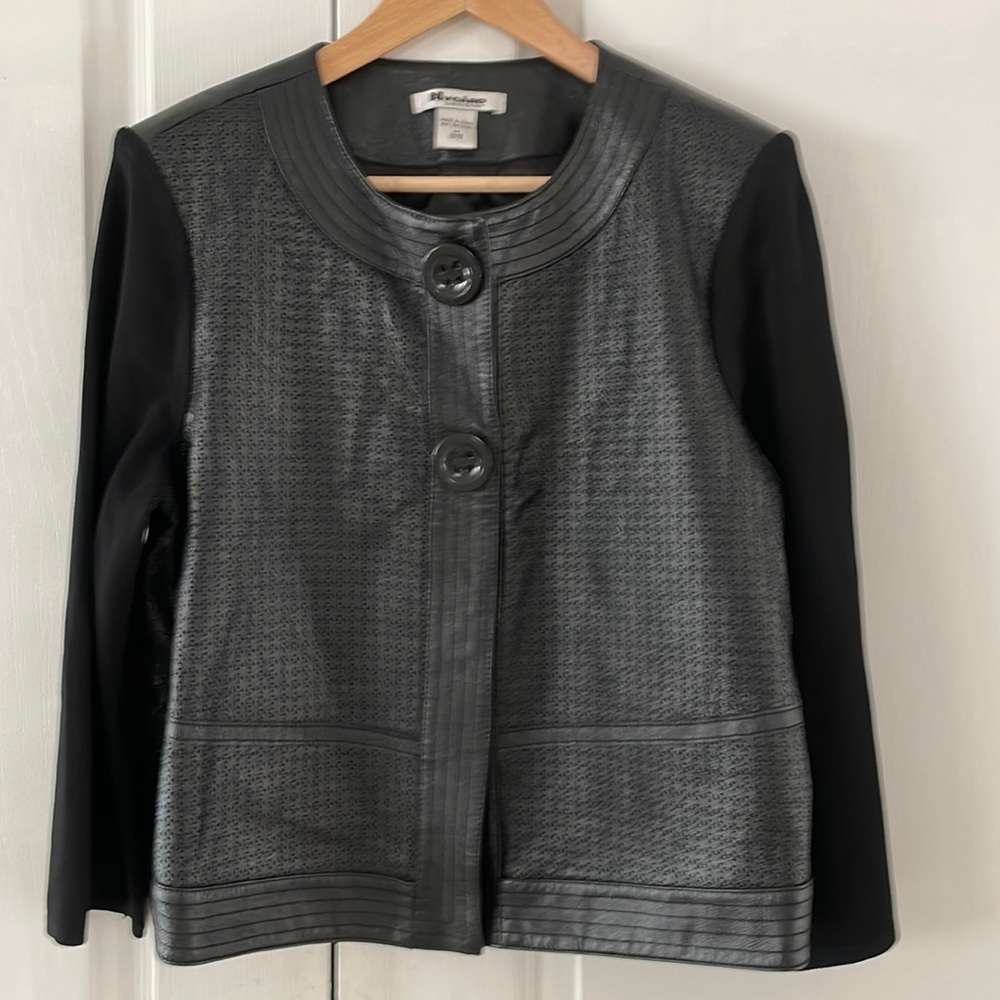 Vintage Nygard Leather and Rayon jacket SIZE M